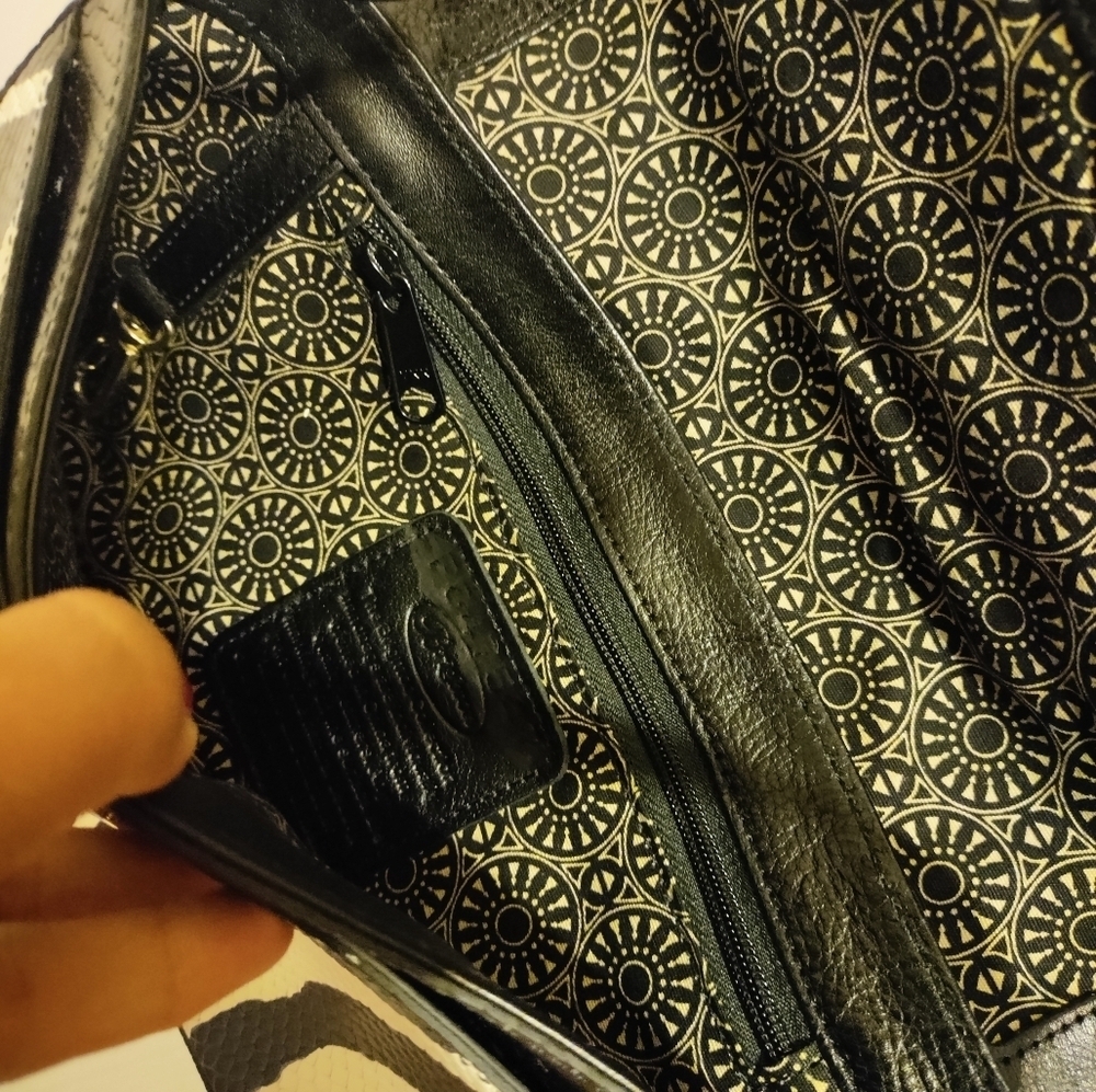 BRIGHTON AFRICA STORIES TARINA ZEBRA PRINT SNAKE EMBOSSED CELL PHONE HAN… - Picture 12 of 12